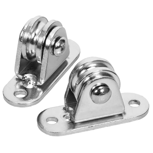 Hemobllo Poulies De Levage En Acier Inoxydable 304, Petit Modèle Silencieux à Roulement Double, 2 Pièces, Support Pour Câble Et Corde, Kit Manutention...