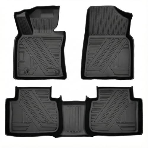 Camry Floor Mats Compatible with 2018-2024 Toyota Camry FWD Models Non Hybrid or AWD ModelsAll Weather 3D Tech Waterproof Durable Anti-Slip TPE Floor Liners 1st 2nd Row Custom-fit Set Accessories