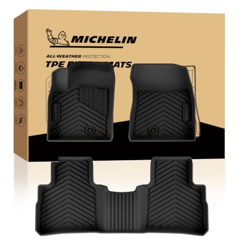 Image of Michelin Vehicle Mats for 2021-2025 2026 Nissan Rogue, Not for Sport | All Weather Floor Mats, Car Accessories, Custom Fit, Durable TPE, Non Slip Liners, 3 PCS, Premier
