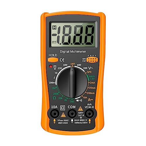 Multimètre intelligent DELURA voltmètre ampèremètre ohm testeur courant résistance fréquence orange