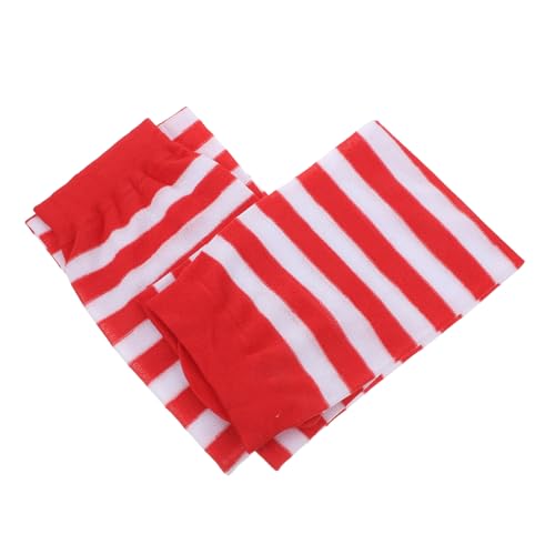 Homoyoyo Christmas Socks for Girls Long Thigh High Striped Stockings over The Knee Polyester Free Size Fashion Socks