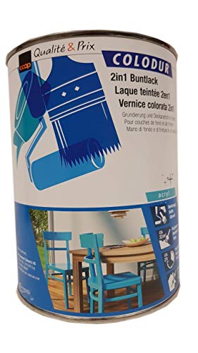 Colodur 2in1 Buntlack Acryl Grundierung + Deckanstrich Seidenmatt Innen/Außen 2,5 Liter Farbwahl, Farbe (RAL):RAL 3004 Purpurrot