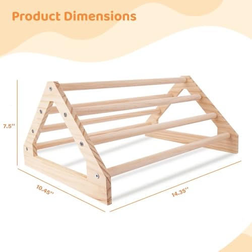 Image of Chicken Perch,Wooden Chicken Roosting Bar,Chick Brooder,Perches Stand Training Perch for Baby Chicks,Chicken Coop Accessories