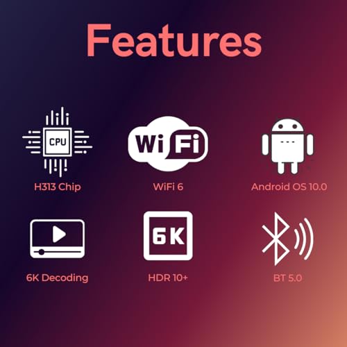 X Android Mini X9 Android Mini PC: 4K UHD, 2GB RAM, 16GB Storage, WiFi 6 & BT 5.0 ...