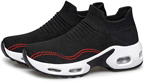 Image of DOUSSPRT Womens Walking Shoes Slip on Sock Sneakers Lady Girls Nurse Mesh Air Cushion Platform Loafers Fashion Casual