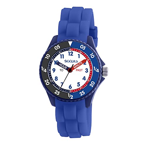 Tikkers Jongen analoge quartz horloge met siliconen band ATK1088, Blauw