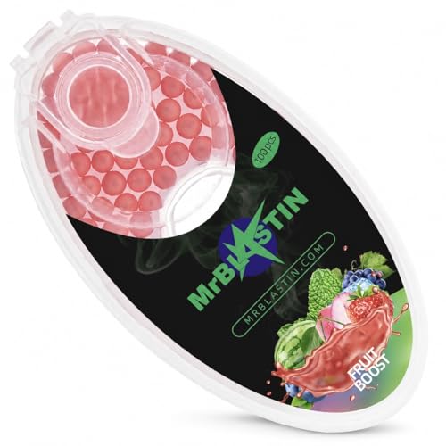MrBlastin 100 Fruit Boost per filtro sigaretta, disponibili in 16 gusti, perline schiacciabili, capsule aromatizzate, perline da inserire nel filtro della sigaretta (Fruttato, Fruit Boost)