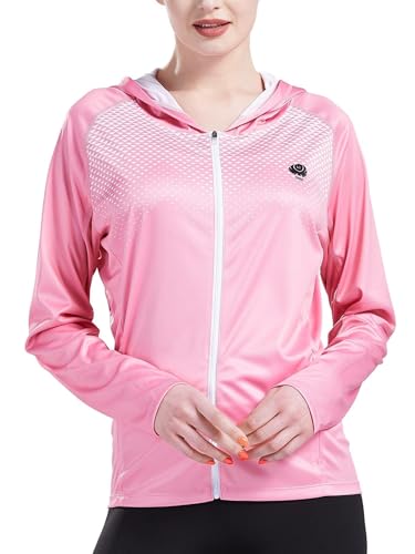Veste à capuche avec fermeture éclair intégrale et protection solaire UPF 50+ femme pour rando
