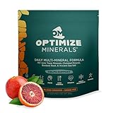 Optimize Minerals Multi Mineral Daily Formula – Magnesium, Electrolytes & Trace Mineral Supplement Powder - Gluten Free Vitamins Drink for Optimal Wellness - Blood Orange, 30 Servings
