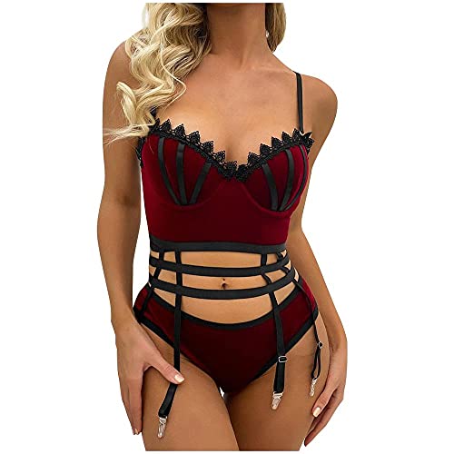 Lingerie ensembles de soutien-gorge sexy en broderie dentelle fine pour femme