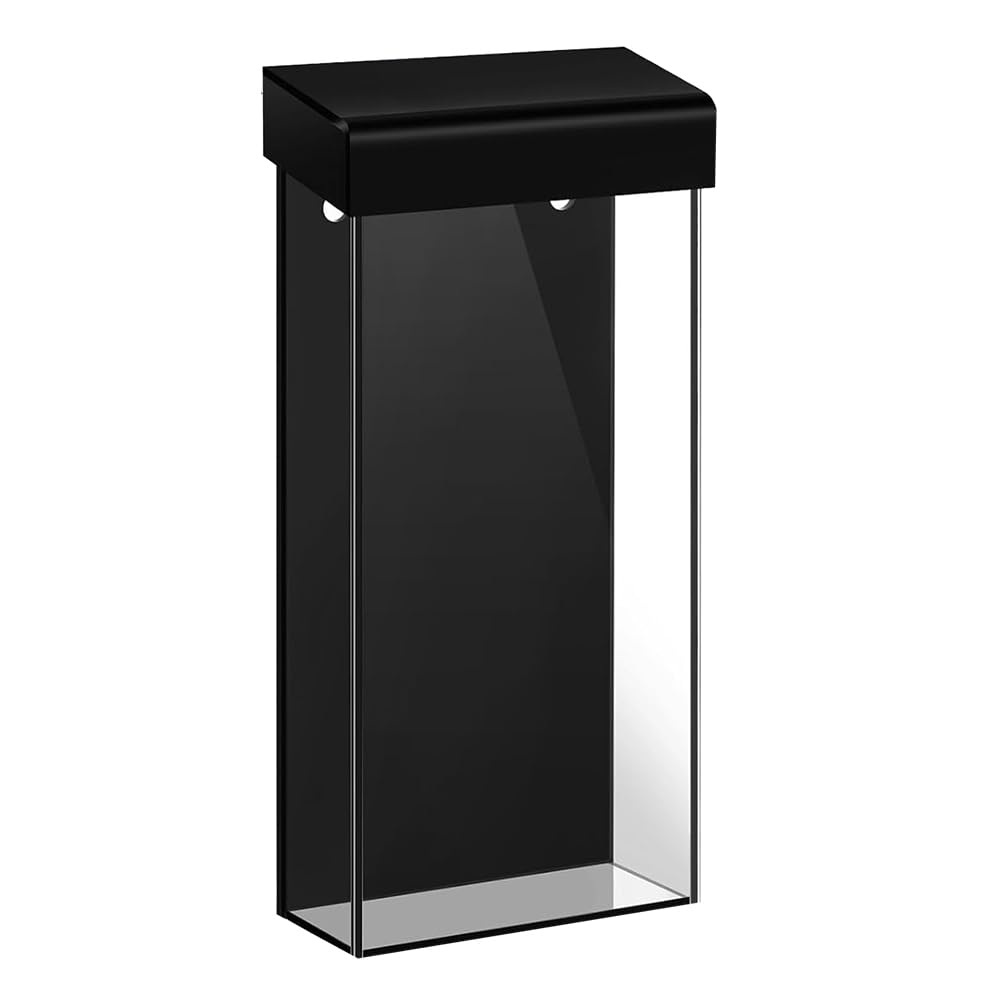 Gosera Waterproof 4 X 9 Inch Brochure Holder Outdoor Wall Mount Literature Box Clear Acrylic With Lid For Pamphlet Menu