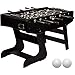 Produktbild Maxstore Kickertisch Liverpool in 2 Dekoren, inkl. 2 Bälle, KLAPPBAR mit Hohlstangen, in den Farben schwarz oder weiß, Gewicht: 60kg, Tischfussball Tischkicker Klappkicker Jugendkicker