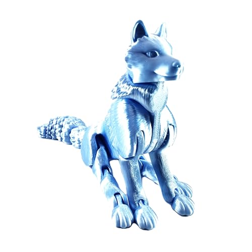 Articulating wolf light blue image