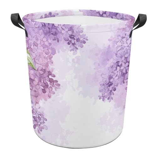 Panier à linge pliable lilas : la corbeille fleurie rétractable et esthétique - 2