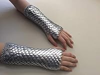 Algopix Similar Product 11 - Frost Silver Mid-Arm Scalemail Gauntlets