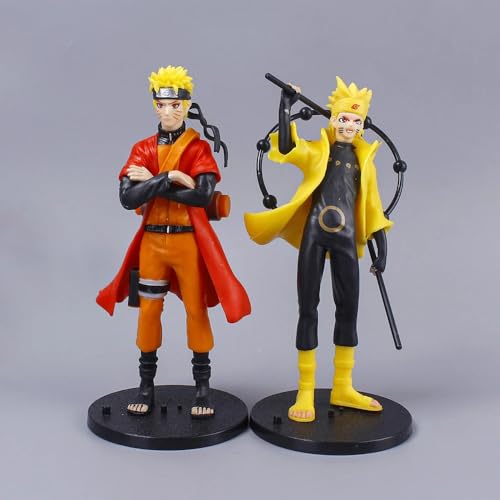Image of Naruto Action Figure Set of 6 Anime Action Figures Toys, 16 cm Detailed PVC Shippuden Characters for Kids & Collectors, Desk Home Car Display Gift (Naruto Set of 6)