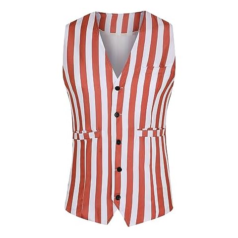 Lars Amadeus Red Slim Fit Waistcoat Cover