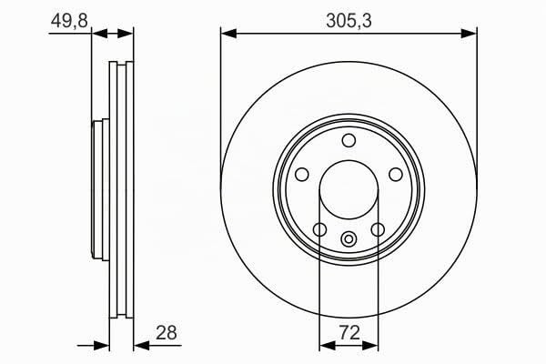 Disques de frein Bosch BD1889 gris avec certification ECE-R90 vendus à l'unité - 5