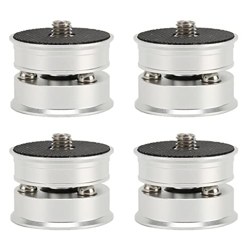 SP3924S 4PCSスピーカー分離フィートパッドアルミニウム合金CD DVDプレーヤーアンプ用のサウンドクラリティスチールバールショックアブソーバー