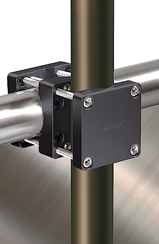 4smile Sonnenschirmhalter Balkongeländer – Aluminium Sonnenschirm Balkon Halterung - Schirmhalterung SunnySquare, stabiles Universaltalent, hält jeden Balkonschirm, schwarz