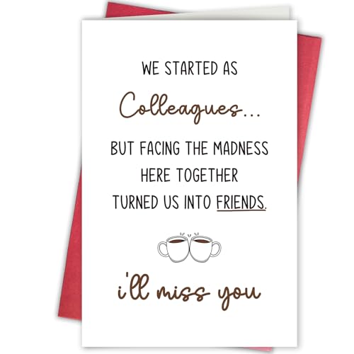 Bablira Funny Coworker Leaving Card, Going Away Gift for Coworkers, Farewell Card for Colleague,...