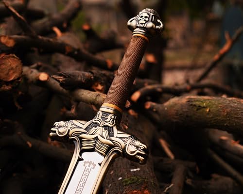 WAZIR CRAFTS HANDMADE |Conan The Barbariann Viking Sword Real Full Tang Atlantean Viking Sword The Barbarian Father Sword | Medieval Fantasy King Sword Prop | Gift for Him (Barbarian Sword)