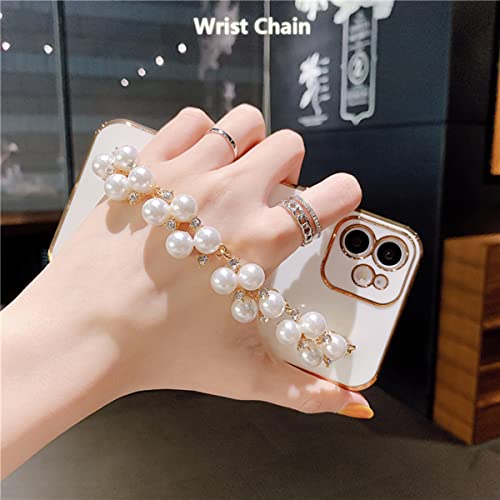 Coque iPhone 16 Plus chaîne perle strass idéale pour sorties et soirées
