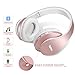 TUINYO Wireless Headphones Over Ear, Bluetooth Headphones with Microphone, Foldable Stereo Wireless Headset-Rose Gold