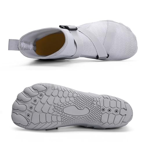 Image of UMANPOO Men Water Shoes Women Barefoot Slip on Sneakers Swim Aqua Beach Running Walking Hiking Cycling Non Slip High Top