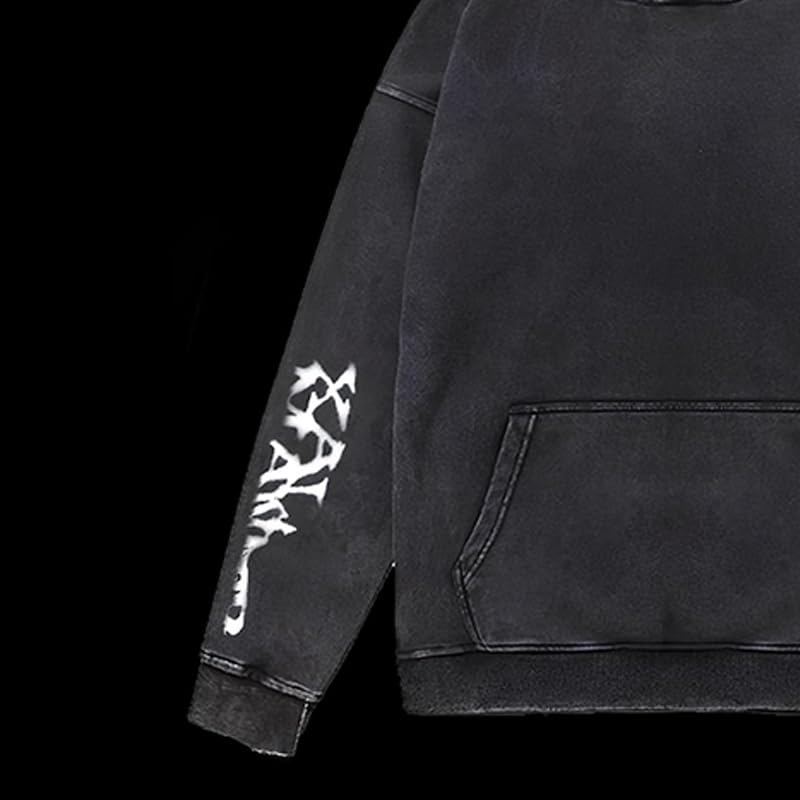 Obenie Men's letter printed Gothic style hoodie, street wear pullover, hip-hop fashion Y2K hoodie4