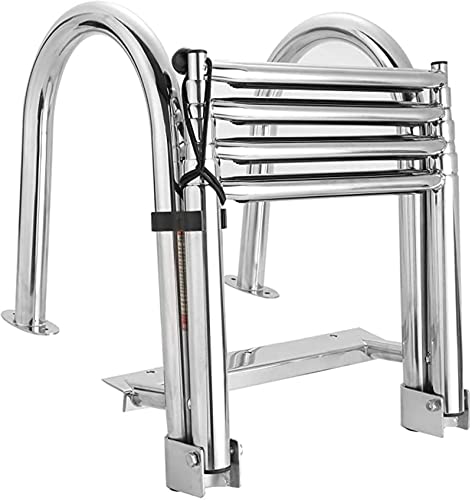 Escalera telescópica para piscina y embarcación 4 peldaños miniatura 1