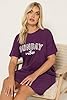 Yours 2 Pack Curve Red 'Sunday Vibes' Sleep Tee Nightdresses - Women's - Plus Size Curve #5