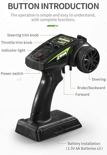 Image of RC Cars,40+KM /H Speed 4WD 1:18 Scale Electric Waterproof Truggy Remote Control Off Road Monster Truck with Rechargeable Batteries Toys for Kids and Adult (RC Crawler ZWD-005), Multi