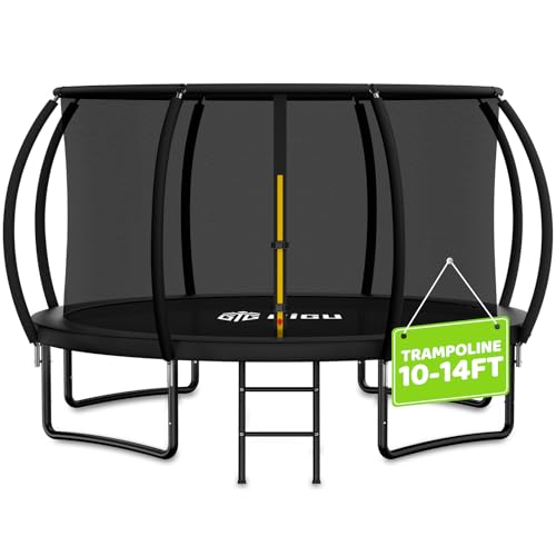 Gigu 14FT Outdoor Trampoline with Net, Heavy Duty Yard...