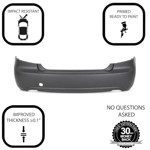 Image of Compatible with Subaru Impreza 2008-2011 Rear Bumper Cover | Primed, With Tow Hook Hole, Ready to Paint, OEM 57704FG031, SU1100158