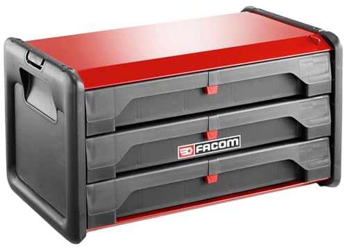 Facom 3 Tiroirs Boîte à outils bi-matière, Métal, 3 Compartiments, Moyen