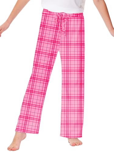 Image of Remimi Girl Boy Plaid Pants Drawstring Summer Casual Loose Bottoms 5-14 Years