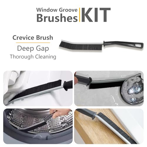 7 teiliges Fensterfugenbürsten-Set, Fensterreinigungsbürste, Küchenreinigungsbürste Set für schmale Ecken in Küche, Bad und Fensterfuge