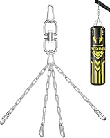 YORWHIN Boxsackaufhänger, 360° Drehung Schwere Taschenkette, Edelstahl Drehkette mit 4 Karabinerhaken, Schwerer Taschenaufhänger Halterung für schwere Tasche, Turnschaukel, Trapez, Yoga und Hängematte