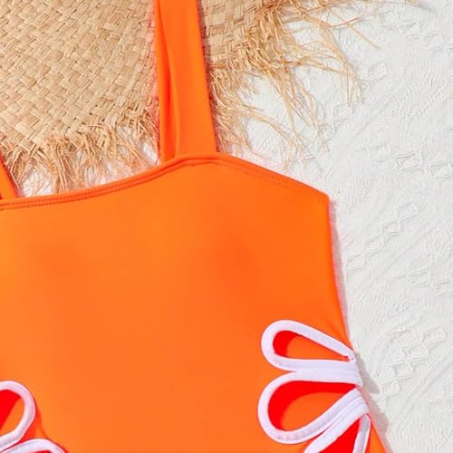 Girls One Piece Swimsuits Cut Out Adjustable Straps Bathing Suit Quick Dry Beach Girls' Swimwear 7-16 Years4
