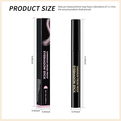 Erinde Pearl Glitzer Lidschatten Stift, Glitter Eyeshadow Stick Wasserfest & Langanhaltend, Creme Shimmer Crayon Eyeliner, Metallic Shimmer Augen Makeup Pen #06 Oyster Shimmer