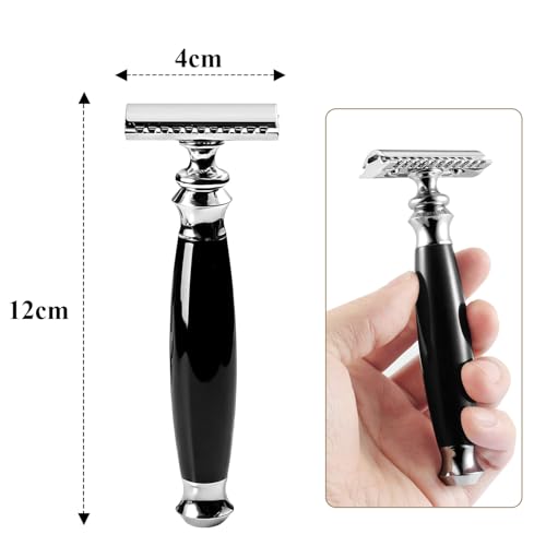 Image of GRUTTI Premium Shaving Kit for Men, 4 in 1 Shaving Set Includes shaving Stand & Soap Bowl &Brush, Double Edge Safety Razor for Men, Safety, Eco-Friendly