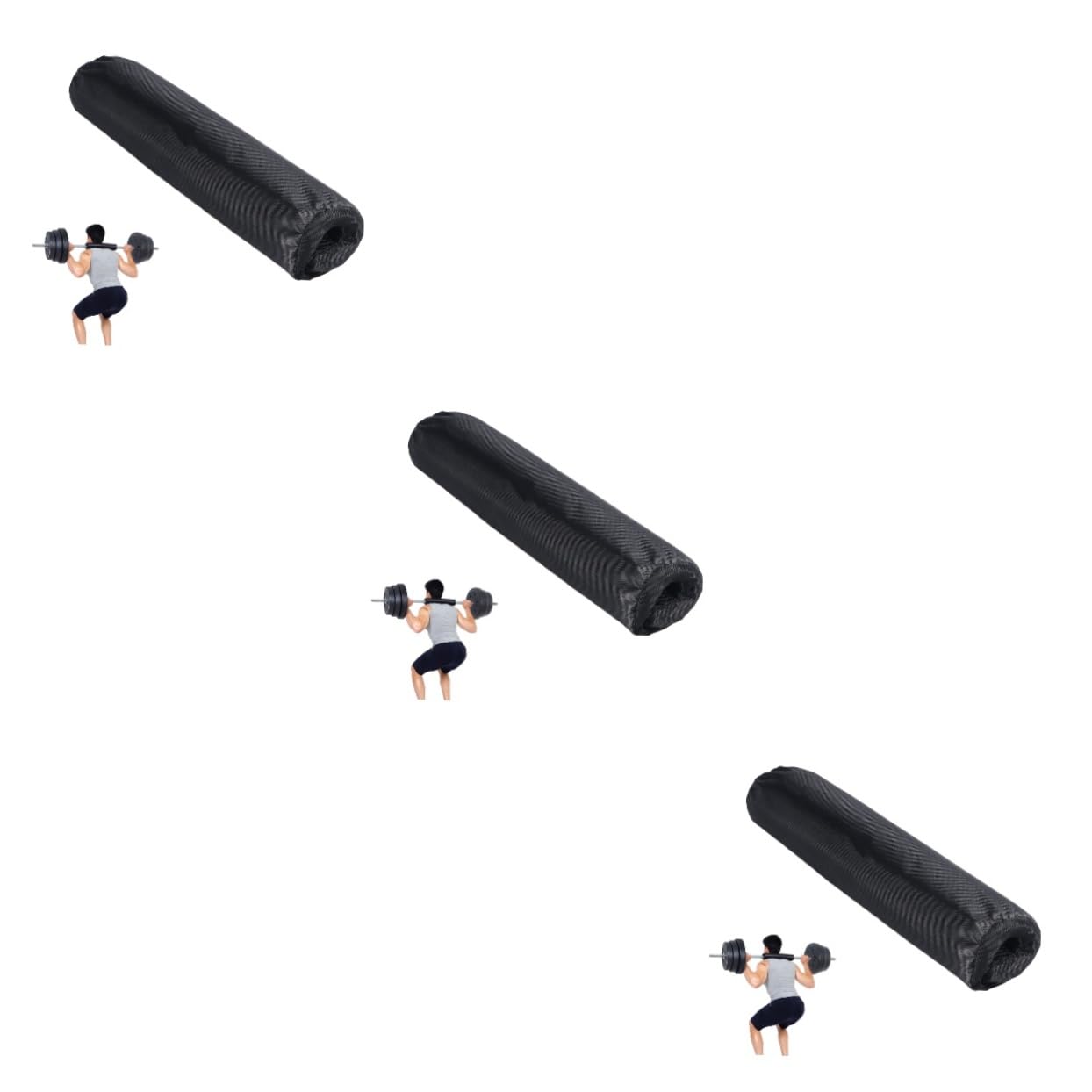 Sosoport 3pcs pole thread universal barbell pad for hipthrust barbell pads shoulder pads fitness downswing neck pad bar mat product curly curl barbell squat bar pad barbell pad barbell
