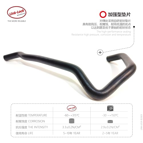 Image of LINK-LOCK Coolant Pipe Water Pump to Engine Oil Radiator Water Pipe 11537581872 For BMW N52 f18 f02 523i 530i 730