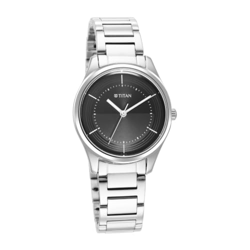 Titan Store Titan Women's Black Dial Steel Strap Watch NR2639SM03 - Image 3