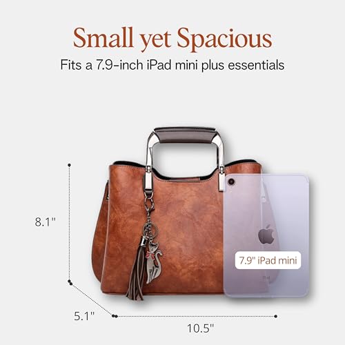 Image of Small Vegan Leather Purses for Women, Faux Leather Handbags for women, Top Handle Handbags, Satchel Purse