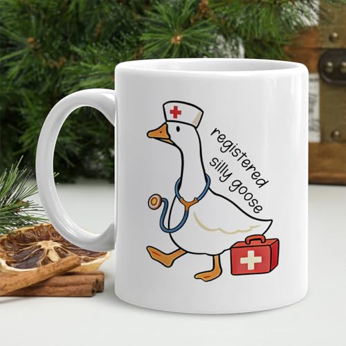 Taza de cerámica Registered Nurse Goose 11 oz miniatura 3