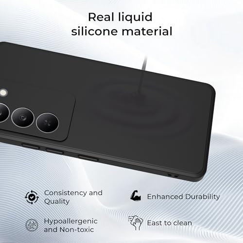 Image of A rtistque Back Cover Case for Realme 14x 5G / P3x 5G / Narzo 80x with Camera Protection | Shockproof TPU | Stylish Design | Slim Fit | Matte | Realme 14x Back Cover - Black