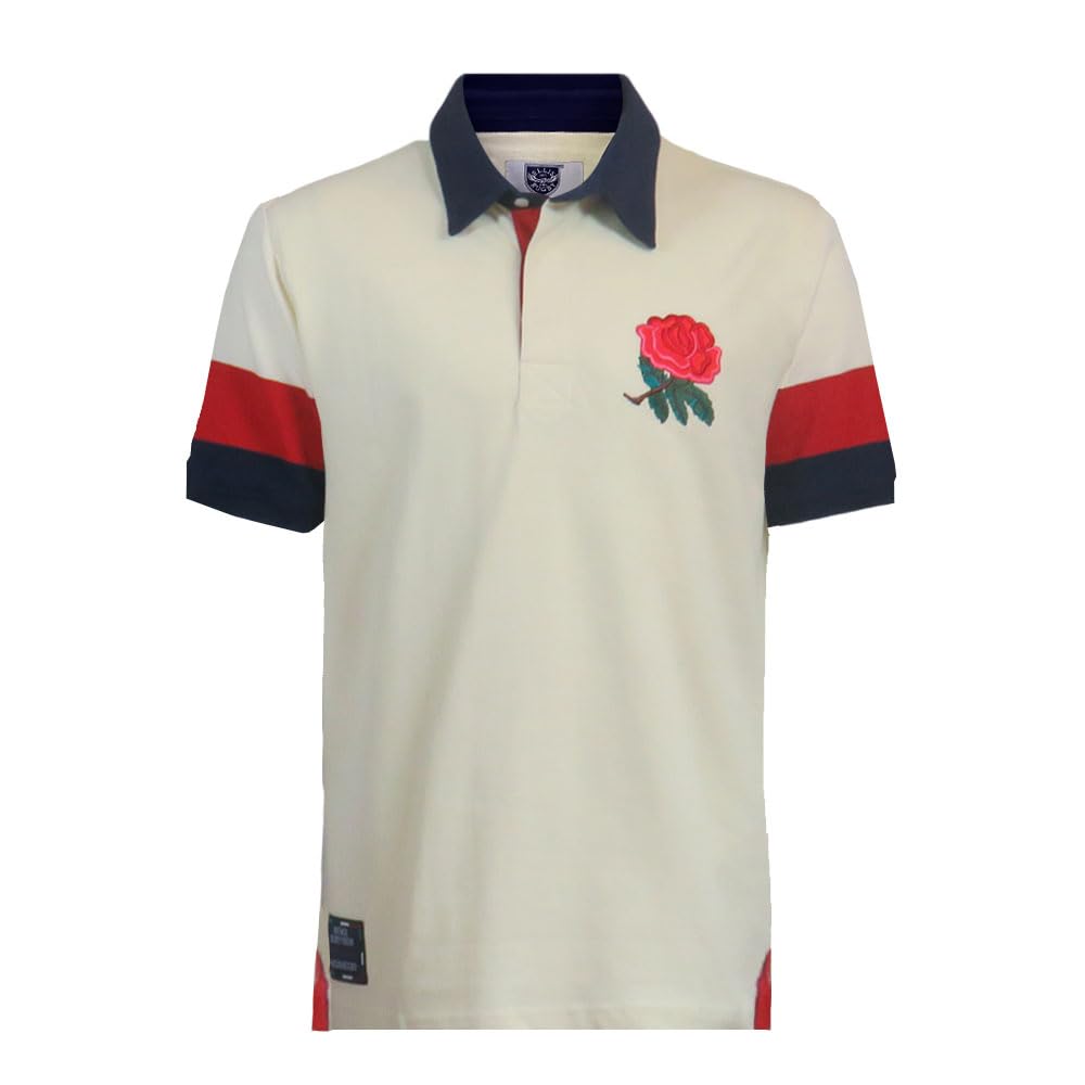 Ellis 1871 Rugby Men's Beige England Rugby 1996 Shirt Polo Five Nations