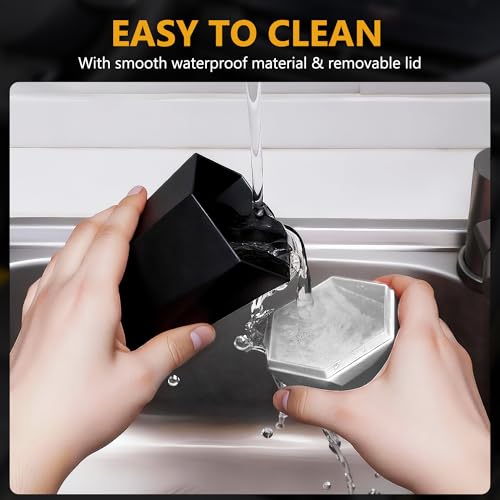 Image of Car Trash Can with Lid - 2-Pack, Interior Accessories for Vehicles, Leakproof Garbage Can with 30 Detachable Trash Bags, Multipurpose Organizers and Storage Solutions for Home and Office